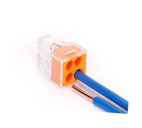 HEALSOPTHY 10pcs Way Terminal Push Wire Connectors Electrical Connectors Orange for Electronics Instruments and Automatic Control Systems