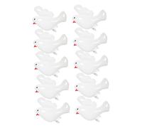 HEALSOPTHY 10pcs White Dove Foil Balloons for Wedding Birthday Party Memorial Release Ceremonies Peace Pigeon Decorations Christening Theme Celebration