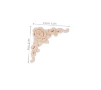HEALSOPTHY 10pcs Wood Carved Corner Decorations Rose Pattern Unpainted Solid Wood Appliques for Furniture Doors Cabinets Beds Easy to Install Natural Texture Home Renovation