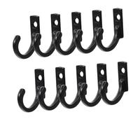 HEALSOPTHY 10pcs Zinc Alloy Wall Hooks Heavy Duty Coat Rack Hooks for Clothes Robes Keys Kitchen Hanging Rustic Pastoral Style Metal Hangers with Screws and Easy to Install
