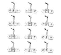 HEALSOPTHY 12 Pcs Heavy Duty Metal Pegboard Hooks for Square Tube Wall Display Rack Space Saving Utility Organizer Hooks for Supermarket Shelves Tool and Accessory Hanging and Resistant