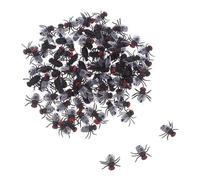 HEALSOPTHY 120pcs Realistic Plastic Flies Prank Bug Insect Props for Halloween April Fools Day Party Favors Reusable Mini Fake Fly for Creative Photography and Social Media Fun