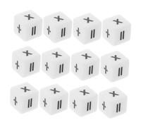 HEALSOPTHY 12pcs Acrylic Arithmetic Dice for Educational with Addition Subtraction Multiplication Division Symbols Safe Rounded Corners Classroom Learning Aid Accessories