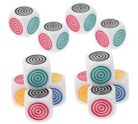 HEALSOPTHY 12pcs Acrylic Color Dice for Learning Counting Educational Interactive Teaching Props for Classroom and Party Supplies