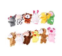HEALSOPTHY 12Pcs Cloth Finger Puppets Zodiac Animal Dolls Accessory for Storytelling Interaction Educational