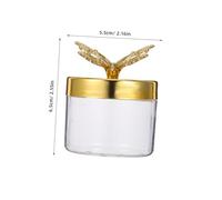 HEALSOPTHY 12pcs European Wedding Candy Box Snack Containers Dry Food Jar Biscuit Barrel Snacks Packing Boxes for Candy Golden Plastic