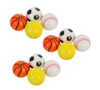 HEALSOPTHY 12pcs Mini Sports Balls Soft PU Foam Baseball Basketball Soccer Tennis for Stress Relief Party Favors Game Decorations Lightweight Portable Mini