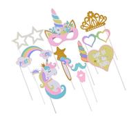 HEALSOPTHY 12pcs Photo Props Set for Party Photo Booth Colourful Paper Material with Creative and Fun Design and Party Decoration Accessories