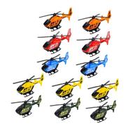 HEALSOPTHY 12Pcs Pull Back Power Helicopters for Inertia Flying Helicopter with Smooth Edges Safe for Boys and Ages Random Color