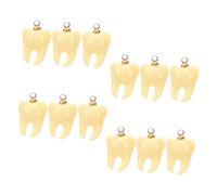 HEALSOPTHY 12pcs Resin Teeth Charms DIY Pendants Lightweight Fake Tooth Ornaments for Bracelet Making Creative Jewelry Craft Supplies Gift
