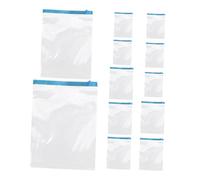 HEALSOPTHY 12pcs Transparent Reusable Vacuum Storage Bags for Travel Luggage Space Saving Compression Bags for Clothes Socks with Roll Up Design for Efficient Packing and Organization