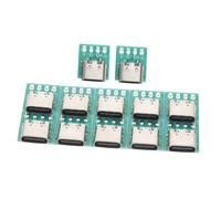 HEALSOPTHY 12pcs USB C Connector Board DIY for Data Cable Pcb Converter Board for Cable USB C Female Connector for Wire