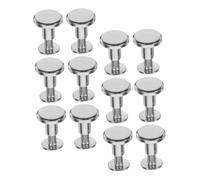 HEALSOPTHY 12pcs Zinc Alloy Chicago Binding Screws Kit for DIY Leather Craft Scrapbook Bookbinding and Purse Repair Single Slot Strong Grip Fasteners Silver Metal Posts for Secure Binding