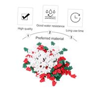 HEALSOPTHY 150Pcs Christmas Tree Wood Buttons Assorted Red Green White Snowflake DIY Craft Sewing Embellishments for Handmade Clothes Bags and School Projects Random Color