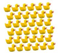 HEALSOPTHY 150Pcs Mini Resin Ducks Figurines Cute Animal Ornaments for Micro Landscape Garden Dollhouse and Succulent Decor and Safe Miniature Decorations