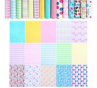 HEALSOPTHY 15pcs Easter Leather Sheets DIY Accessories Cartoon Printed Versatile Decorative Craft Sewing Sheets for Jewelry Making and Hair Bands