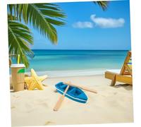 HEALSOPTHY 16 Set Miniature Resin and Wood Boat Model with Oars Tiny Sailboat Figurines for DIY Nautical Tabletop and Beach Scene Decorations