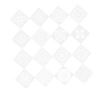 HEALSOPTHY 16 Sheets Plastic Mandala Stencils Pet Material Flower Pattern Drawing Painting Templates Reusable for DIY Craft Wall Furniture and Rock Decoration