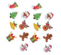 HEALSOPTHY 16pcs Christmas Embroidered Sewing Patches DIY Apparel Appliques for Clothing Bags Hats Repair and Decoration Bright Accessories