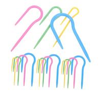 HEALSOPTHY 16pcs Curved Cable Stitch Holders for Knitting Plastic U-Shaped Weaving Needles for Sweaters Scarves Beginner-Friendly Blanket Weaving Tool with Smooth Precise Stitch Control