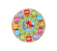 HEALSOPTHY 1set Boy Girl Clock Blocks Toy Educational Matching Plaything for Years Old Promotes Cognitive Development and Recognition Skills Random Pattern Design