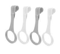 HEALSOPTHY 2 Pairs Portable Walking Assistant Crib Hanging Rings with Smooth Rounded Edges for Stand Up Exercise and Motor Skill Development in Gray and White