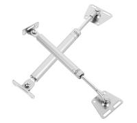 HEALSOPTHY 2 Pcs Hydraulic Pressure Support Pneumatic Rod Cabinet Door Support Silver Steel Iron Easy to Install Lifting Fasteners for Wardrobe Lid Use