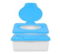 HEALSOPTHY 2 Pcs Portable Baby Wipe Holder with Lid Plastic Refillable Dispenser Box Lightweight Organizer for Home and Bathroom Use Keeps Baby Wipes Clean and Fresh