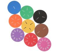 HEALSOPTHY 2 Sets Fraction Circles Learning Props for Students Color-coded EVA Teaching Aid with Fractions for Addition Subtraction Multiplication Elementary Math Education Random Color
