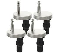 HEALSOPTHY 2 Sets Silver Stainless Steel Nylon Roca Toilet Seat Hinges Quick Release Function Protect the Toilet Seat from Sliding Provide Aging Resistance for Bathroom and Fixing