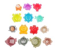 HEALSOPTHY 2 sets Stackable Stacking Cups Fish and Animal Shapes for Fine Motor Skills Development Indoor Outdoor Bath and Beach Educational Easy Grip Building Stacking Play