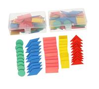 HEALSOPTHY 2 Sets Wooden Geometry Shape Puzzles Educational for Early Learning Fine Motor Skill Development Hand Eye Coordination and Cognitive Growth