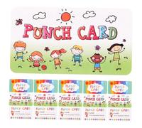 HEALSOPTHY 20 Sheets Cartoon Punch Cards for Student Incentives Behavior Reward Cards for Classroom Home Motivation Encouragement for Boys Each for Teachers Parents