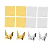 HEALSOPTHY 200 Sheets Single Sided Pearl Glitter Origami Paper Silver Gold Squares for DIY Crafts Handicrafts Home Decor and Creative Projects