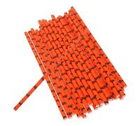 HEALSOPTHY 200pcs Halloween Paper Straws Bat Pattern Fun Spooky Party Essentials for Juice Milk Drinks Festive Decor Bulk for Holiday Gatherings and Family Celebrations