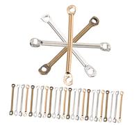 HEALSOPTHY 200pcs Jewelry Connecting Sticks and Double Hole Connectors for Diy Earrings Bracelet Making Accessories Silver Copper Gold White 2cm for Handmade Jewelry Crafting