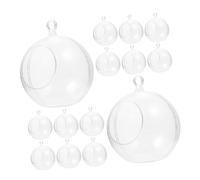HEALSOPTHY 20pcs Clear Hollow Baubles for Decorating Lightweight Transparent Fillable Ornament Balls Easy to Hang Holiday Wedding Birthday Party Craft Supplies Shatterproof Acrylic Sphere