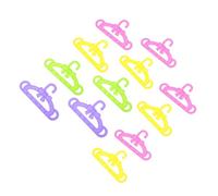 HEALSOPTHY 20pcs Mini Plastic Doll Clothes Hangers for Doll Coat Holder Dress Racks for Organizing and Displaying Miniature Clothes Practical Craft Accessories for Dollhouse Decor