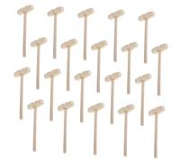 HEALSOPTHY 20pcs Mini Solid Wood Hammers Wooden Mallet for Creative Play Ergonomic Design for Small Hands Educational for Early Childhood Development Versatile Crafting and Tapping Tool