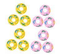 HEALSOPTHY 20pcs Mini Swim Rings Decorative Plastic Miniature House Swim Rings Props for Dollhouse Decoration and Party Gifts for Day and Educational Use