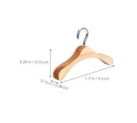 HEALSOPTHY 20pcs Miniature Wooden Doll Clothes Hangers for Dollhouse Wardrobe Accessories Sturdy Natural Wood Build with Compact Design for Doll Clothes Display and Craft Organization