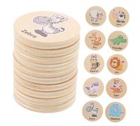 HEALSOPTHY 20pcs Montessori Wooden Memory Game for Educational Matching Cards Cognitive Development Family Interaction Early Learning Chess Pieces