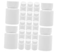 HEALSOPTHY 20pcs Plastic Medicine Bottles for Solid Powder Capsules Compact Empty Sample Containers for Pharmaceutical Storage Lightweight and Space-Saving Reagent Vials