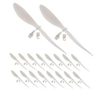HEALSOPTHY 20pcs Plastic Propeller for Rubber Band Powered Model Airplanes Plane Replacement Blades with Hooks Aerodynamic DIY Aircraft Parts for Stable Flight and Easy Upgrades