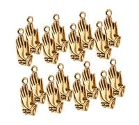HEALSOPTHY 20pcs Retro Zinc Alloy Prayer Hands Charms for Jewelry Making Elegant DIY Pendants for Bracelets Necklaces Spiritual Blessing Symbol for Crafting Meaningful Accessories