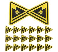 HEALSOPTHY 20Pcs Self Adhesive Safety Warning Labels 12X12Cm Hazardous Waste Caution Stickers for Chemical Storage and Laboratory Use