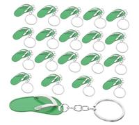 HEALSOPTHY 20pcs Slipper Shape Pendant Keychains Bulk Creative Shoe Keyrings for Backpack Bag Decoration Multipurpose Cute Cartoon Style Accessories Random Color