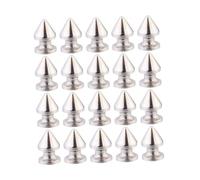 HEALSOPTHY 20Pcs Tree Shape Metal Rivets DIY Clothes Shoes Bags Accessories Silver Head Punk Style Decorative Studs for Jackets Belts Coats Sweaters