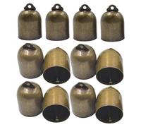 HEALSOPTHY 20pcs Vintage Brass Jingle Bells Small Christmas Tree Bell Pendants for DIY Crafts Wedding Decor Wind Chimes and Holiday Ornaments with Rustic Copper Finish and Clear Melodic Sound