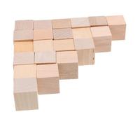 HEALSOPTHY 20pcs Wooden Cubes Square Wood Blocks for Crafts and Classroom Supplies DIY Building and Educational Natural Wood Color for Creative Art Projects and Fine Motor Skills Development